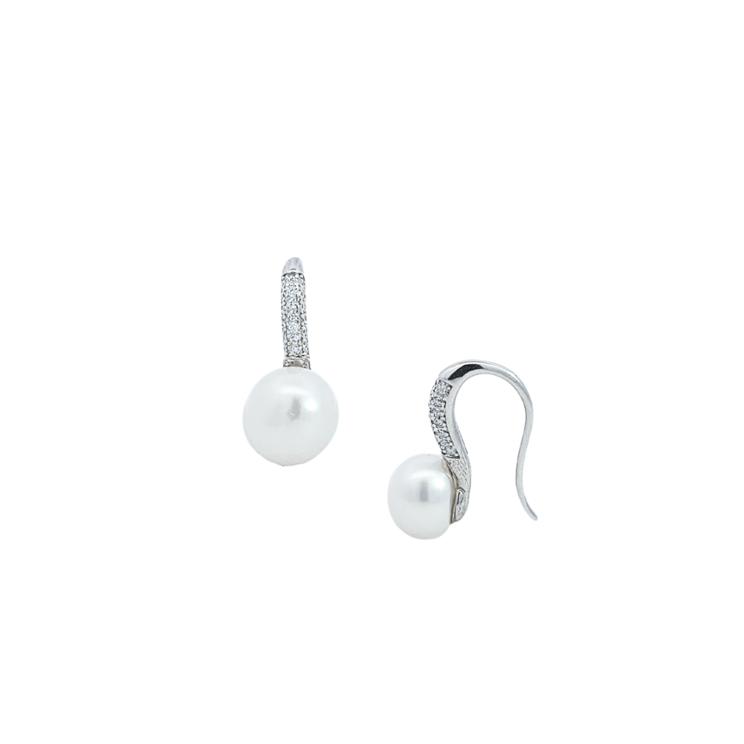 Srebrne naušnice Classy Pearl E Srebrne naušnice Classy Pearl E