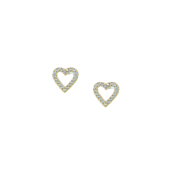 Zlatne naušnice Hearts