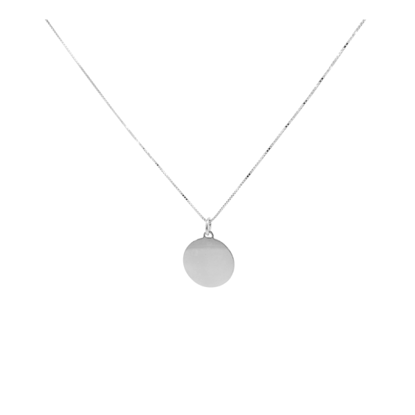 Srebrna ogrlica medaljon Lunaria