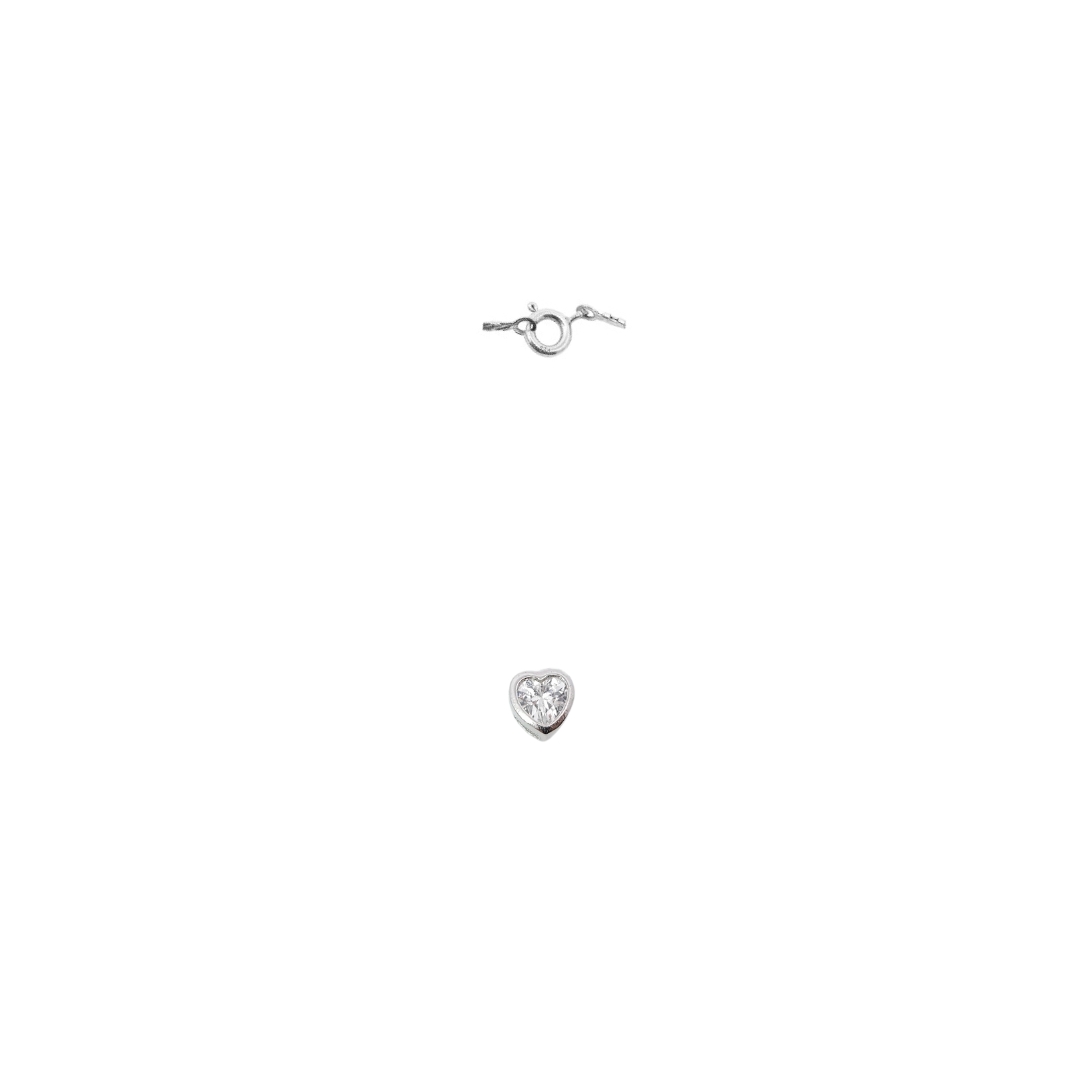 Malo srce nevidljiva srebrna ogrlica