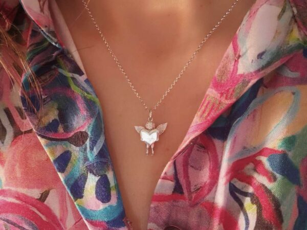 Angel Heart srebrna ogrlica