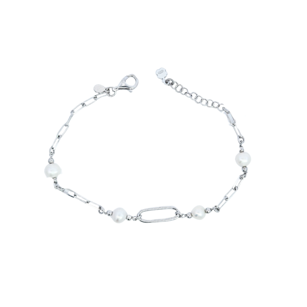 Classy pearl narukvica srebro link