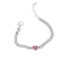 Cuban link heart srebrna narukvica