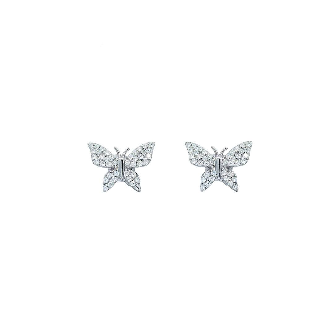 Shiny butterflies srebrne naušnice
