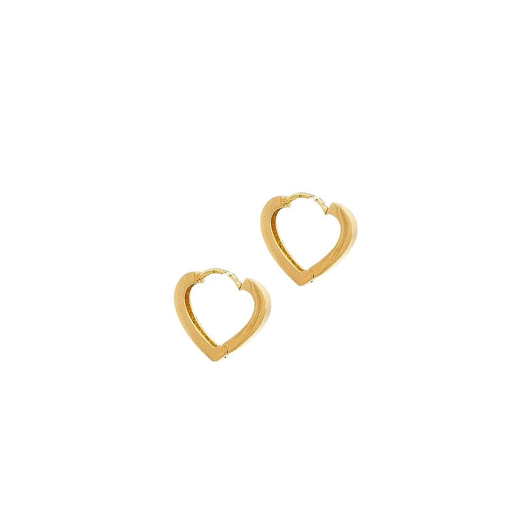 Zlatne naušnice oblik srca