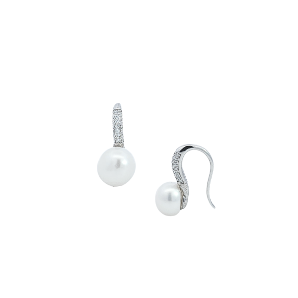 Srebrne naušnice Classy Pearl E