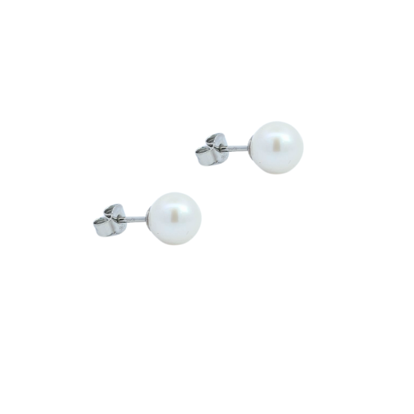Elegant Classy Pearl srebrne naušnice