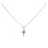 Križ gemstone srebrna ogrlica