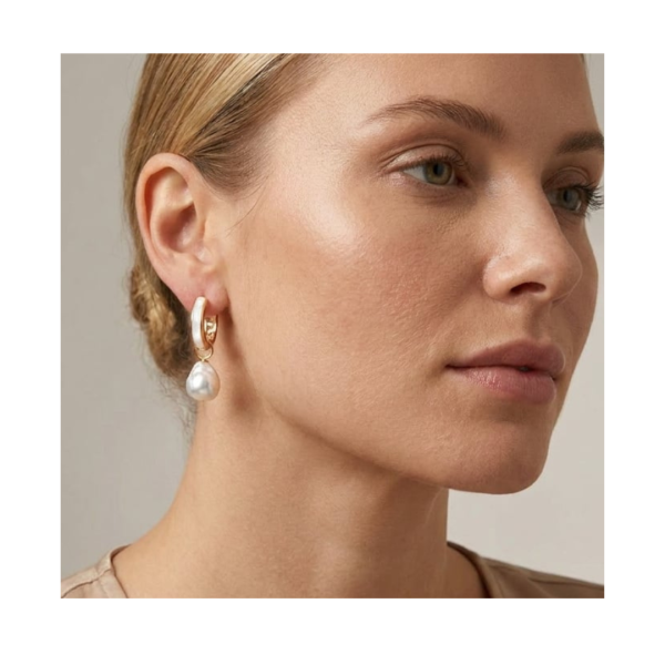 Classy pearl srebrne naušnice pozlata