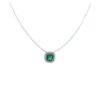 Green cube srebrna ogrlica