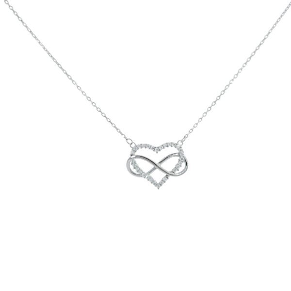 Infinity heart srebrna ogrlica