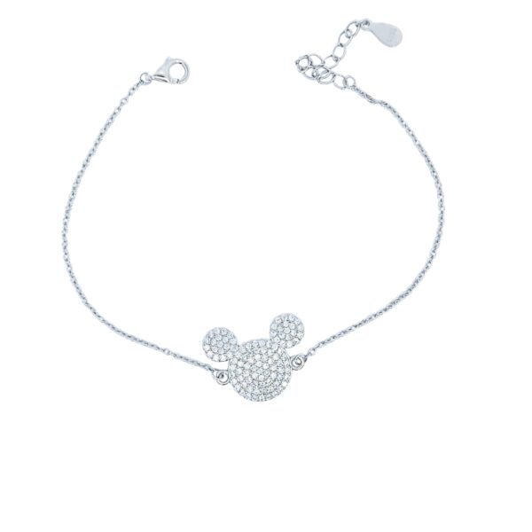 Mickey cz srebrna narukvica