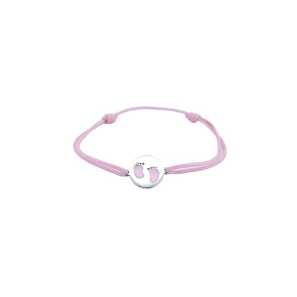 Dječja stopala pink cotton narukvica