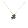 Lucky Green frog srebrna ogrlica
