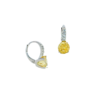 Citrine colour stone srebrne naušnice