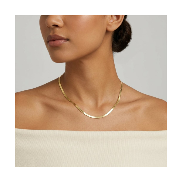 Flat snake chain srebrna ogrlica