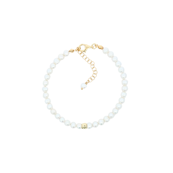 Classy pearl LUNAR srebrna narukvica pozlata
