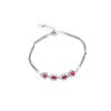Glossy Red srebrna narukvica
