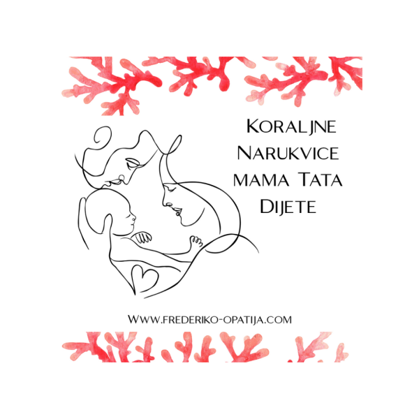 Koraljne narukvice mama tata dijete
