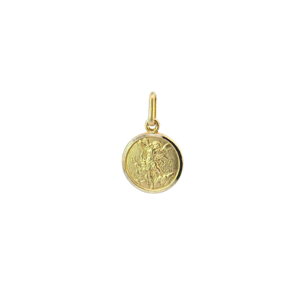 Sv. Mihael medalja zlatni privjesak