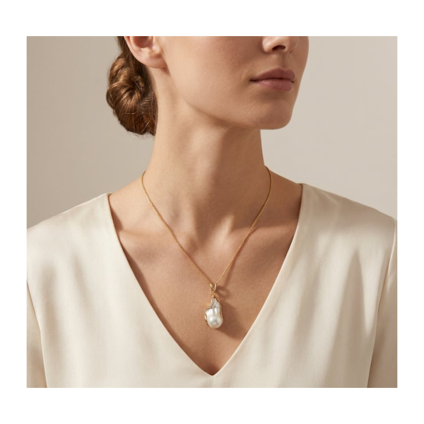 Baroque Pearl srebrna ogrlica
